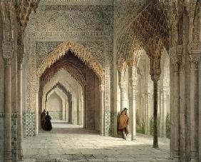 The Court Room of the Alhambra, Granada, 1853 (litho) 1425