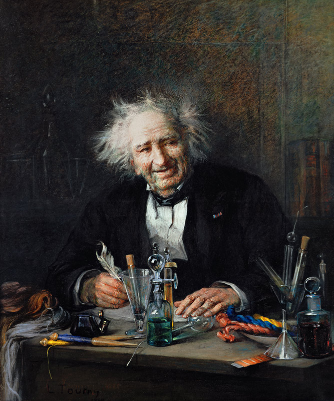 Portrait of Michel-Eugene Chevreul (1786-1889) von Leon Auguste Tourny