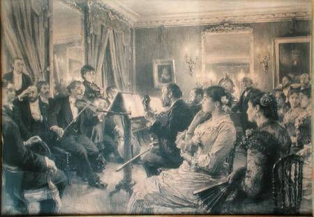 The Quartet or The Musical Evening at the House of Amaury Duval von Leon Augustin Lhermite