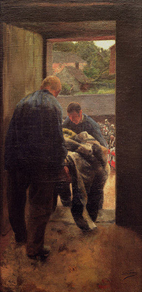 Le paysan mort (Der tote Bauer), von Léon Frédéric