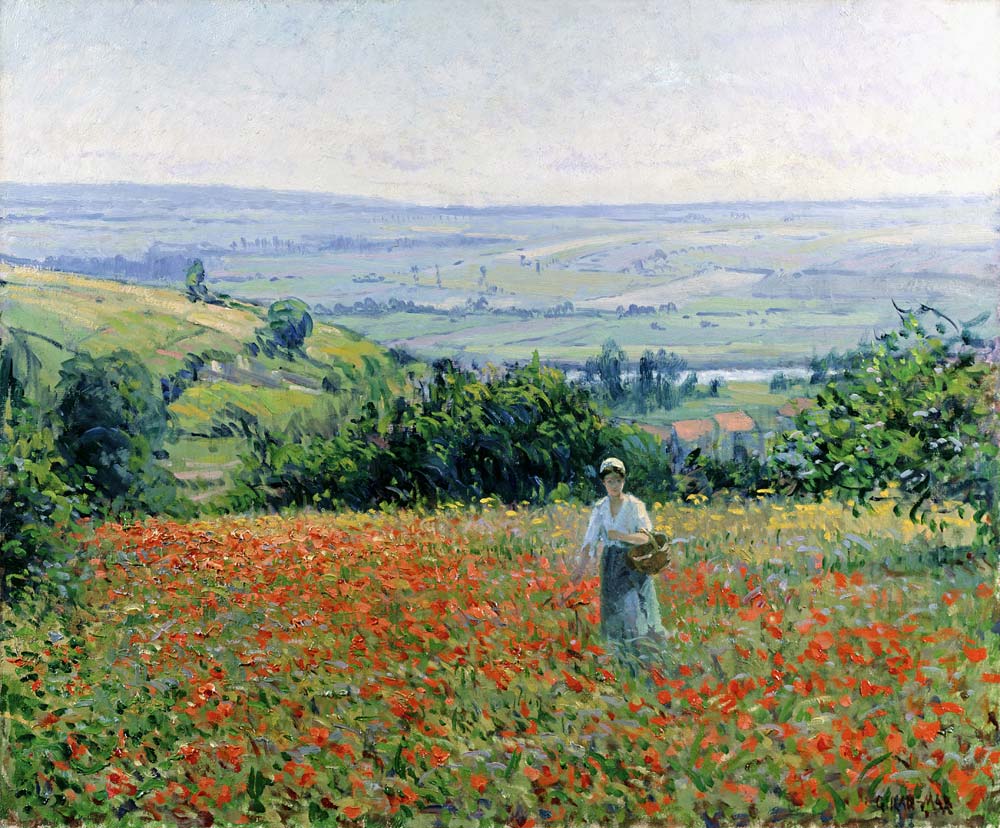 Woman in a Poppy Field von Leon Giran-Max