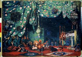 Bühnenbildentwurf zum Ballett Scheherazade von N. Rimski-Korsakow 1910