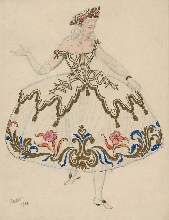 Kostümentwurf zum Ballett Dornröschen von P. Tschaikowski von Leon Nikolajewitsch Bakst