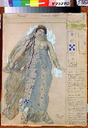 Phädra. Kostümentwurf zum Theaterstück Hippolytos von Euripides 1902