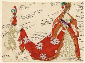 Kostümentwurf zum Ballett Dornröschen von P. Tschaikowski 1921