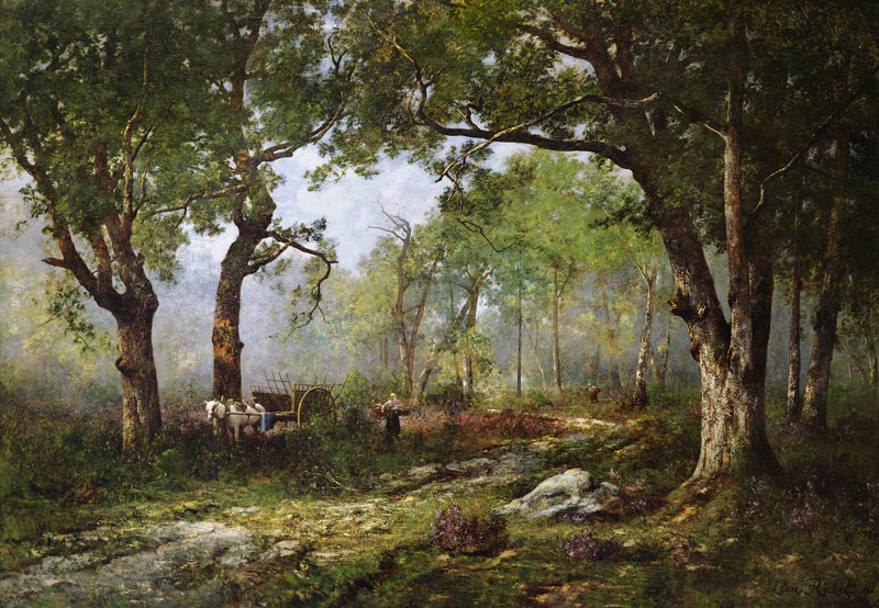 The Forest of Fontainebleau, 1890 (oil on panel) von Léon Richet
