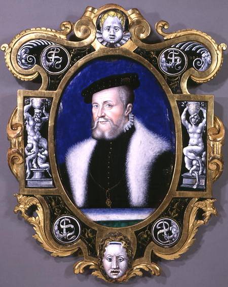 Portrait of Anne First Duke of Montmorency (1493-1567) 1556 von Leonard Limousin