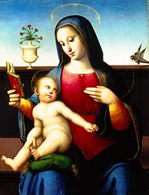 Madonna mit Kind und Stieglitz von Leonardo da Pistoia