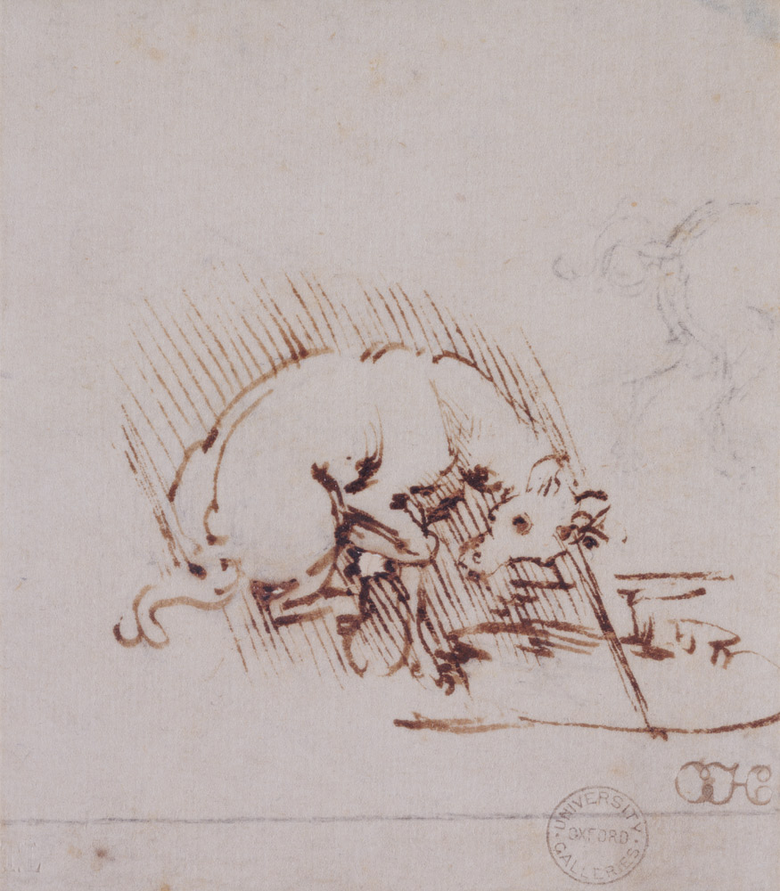 A Unicorn Dipping its Horn into a Pool of Water von Leonardo da Vinci