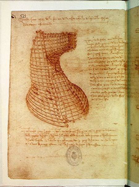 Codex Madrid 1/57-R Study for a sculpture of a horse (pen & brown ink on paper) von Leonardo da Vinci