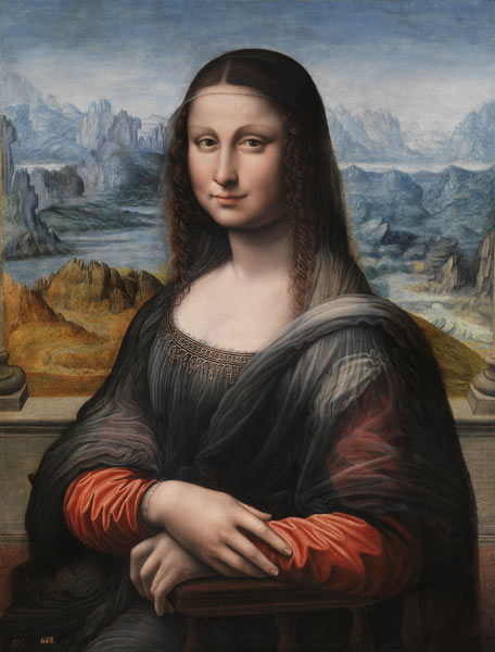 Mona Lisa/La Gioconda (Kopie von Francesco Melzi oder Andrea Salai) von Leonardo da Vinci