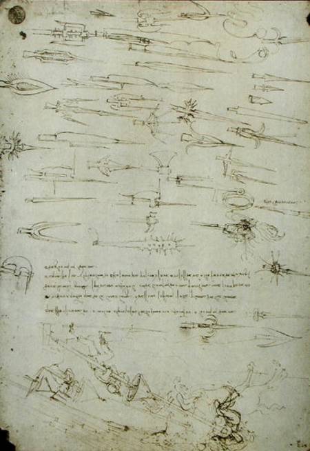 Study of Antique and Medieval Arms von Leonardo da Vinci
