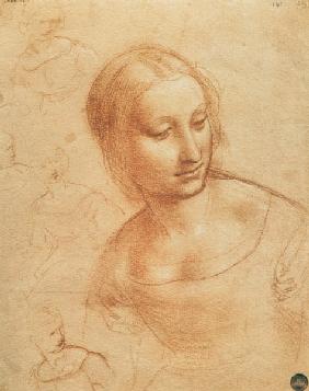 Madonna mit der Spindel (Studie) um 1501