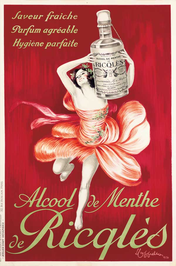 Alcool de menthe de Ricqles von Leonetto Cappiello