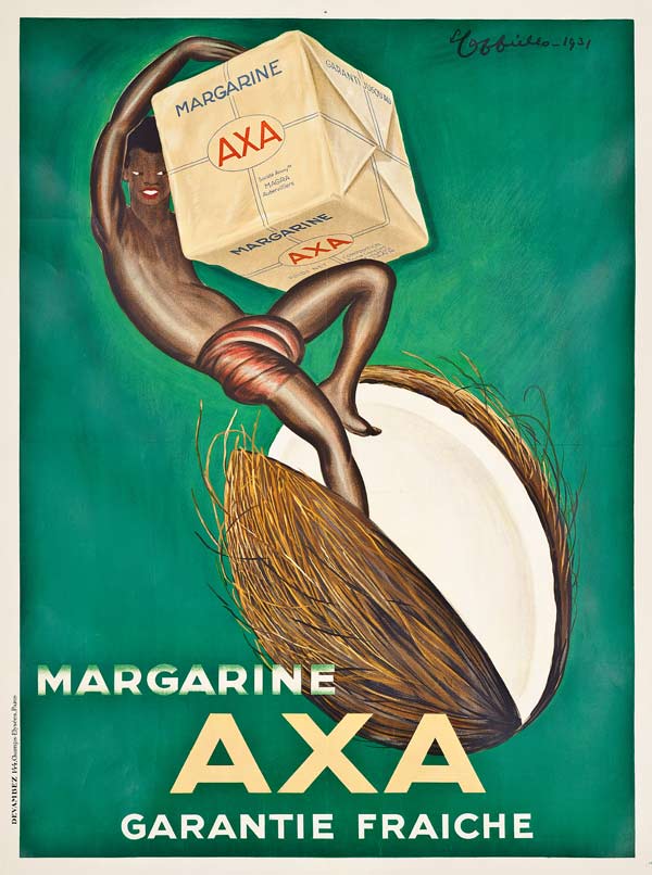 Poster advertising Axa margarine von Leonetto Cappiello