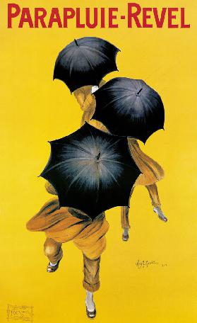 Poster advertising 'Revel' umbrellas 1922