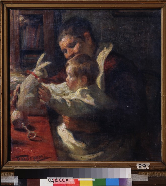 Häschen. Kinderfrau mit Kind von Leonid Ossipowitsch Pasternak