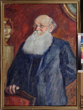 Porträt des Revolutionärs Fürst Pjotr A. Kropotkin (1842-1921) 1919