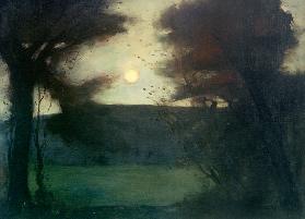 Mondaufgang über dem Grunewaldsee (Mondlandschaft) 1898
