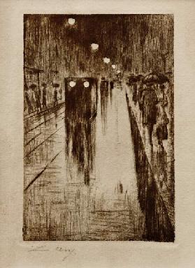 Leipziger Straße im Regen 1920