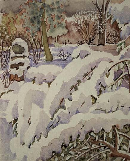 Front Garden under Heavy Snow von Lillian  Delevoryas