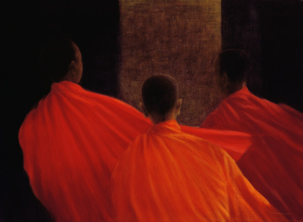 Four Monks (oil on canvas)  von Lincoln  Seligman
