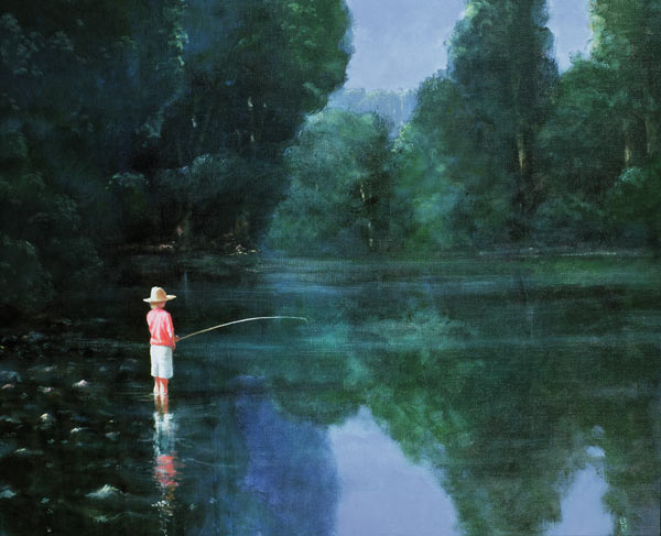 Child Fishing, 1989  von Lincoln  Seligman