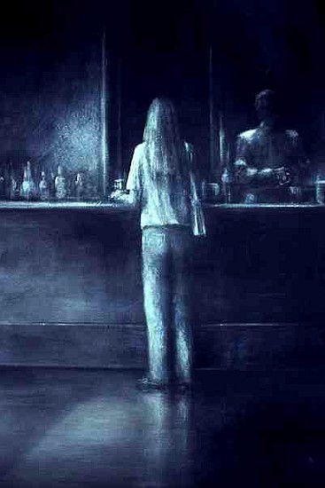 Girl in a Bar, 1995 (acrylic on paper)  von Lincoln  Seligman