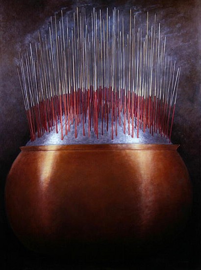Incense Sticks (oil on canvas)  von Lincoln  Seligman