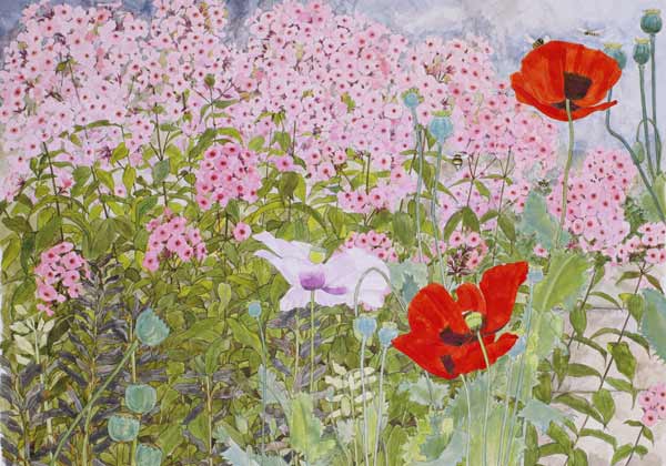 Poppies and Phlox  von Linda  Benton