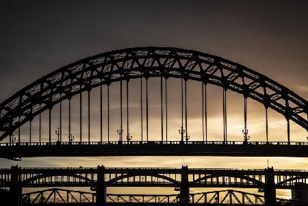 Abend,Tyne Bridges