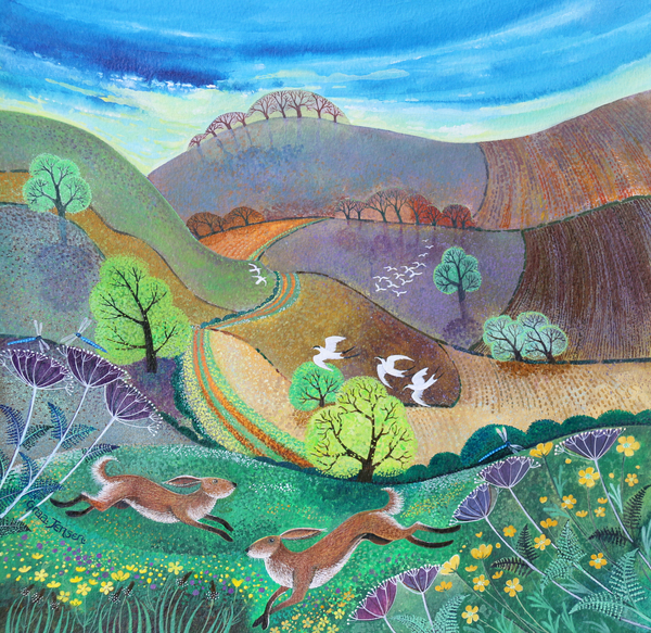 Downland Hares von Lisa Graa Jensen