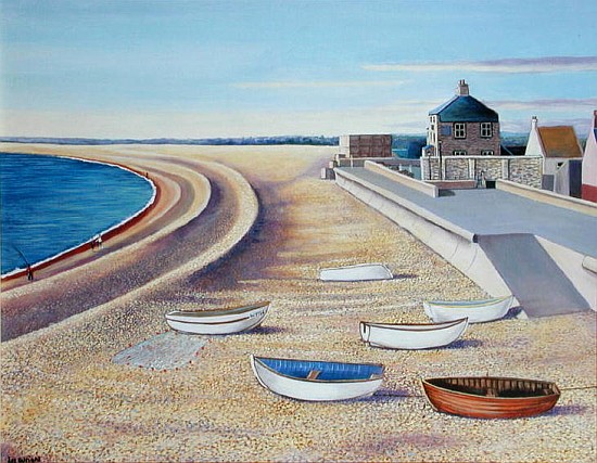 Cove House Inn and Boats, 2004 (oil on board)  von Liz  Wright
