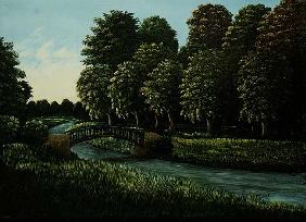 Foot Bridge at Warwick, 1980 (panel) 