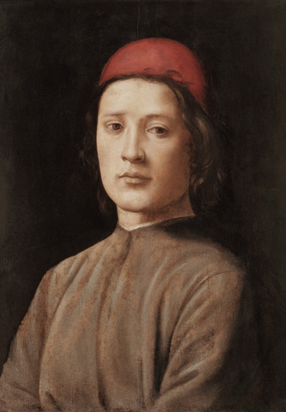 Portrait of a Young Man with a Red Cap von Lorenzo di Credi