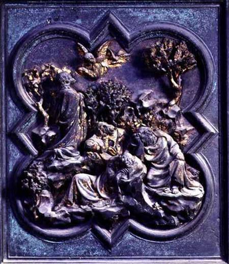 Agony in the Garden, thirteenth panel of the North Doors of the Baptistery of San Giovanni von Lorenzo Ghiberti