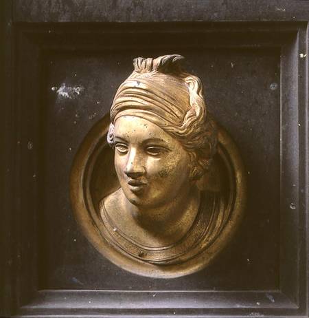 Female head, roundel from the frame of the Gates of Paradise (East doors) von Lorenzo Ghiberti