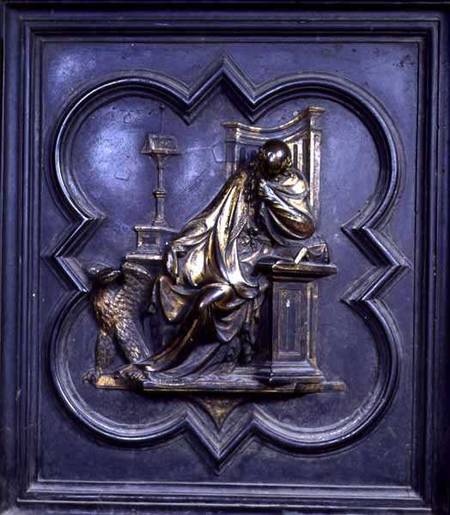 St John the Evangelist, panel A of the North Doors of the Baptistery of San Giovanni von Lorenzo Ghiberti