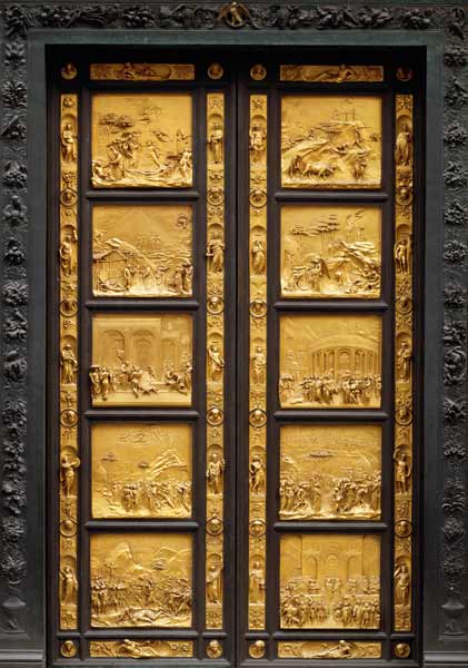 The Gates of Paradise (East Doors) comprising 10 relief panels depicting Old Testament scenes von Lorenzo Ghiberti