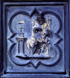 St Augustine, panel H of the North Doors of the Baptistery of San Giovanni 1403-24