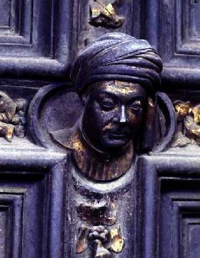 Self Portrait, fifth head from the top on the left door of the North Doors of the Baptistery of San 1403-24