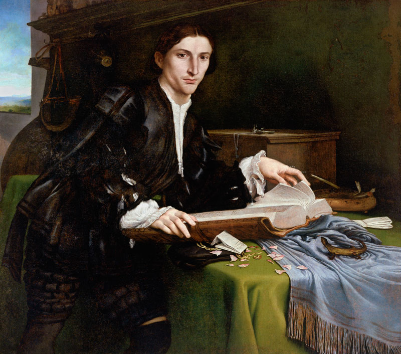 Junger Mann im Studierzimmer von Lorenzo Lotto