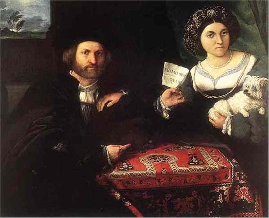 Doppelporträt eines Ehepaares von Lorenzo Lotto
