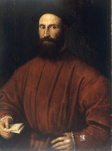 L.Lotto, Mann mit Brief von Lorenzo Lotto