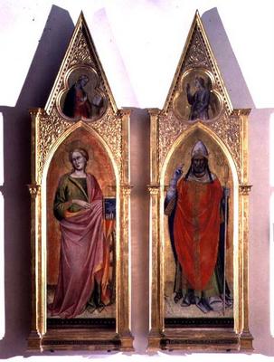 St. Catherine and St. Callixtus (tempera on panel) von Lorenzo  Monaco