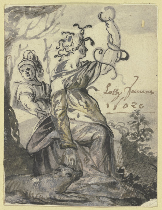 Zwei weibliche allegorische Figuren von Loth Sommer