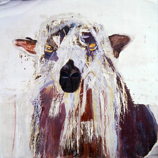 Sheep (mixed media)  von Lou  Gibbs