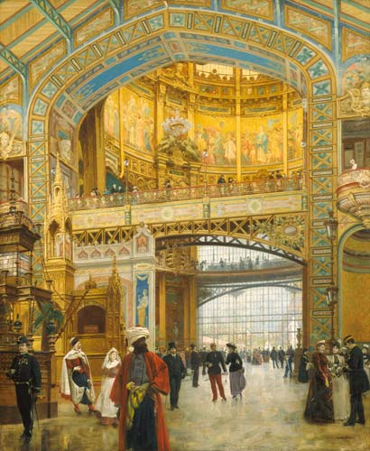The Central Dome of the Universal Exhibition of 1889 von Louis Beroud