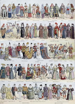 Pictorial history of clothing in Ancient Gaul and in France up to the beginning of the seventeenth c von Louis Bombled