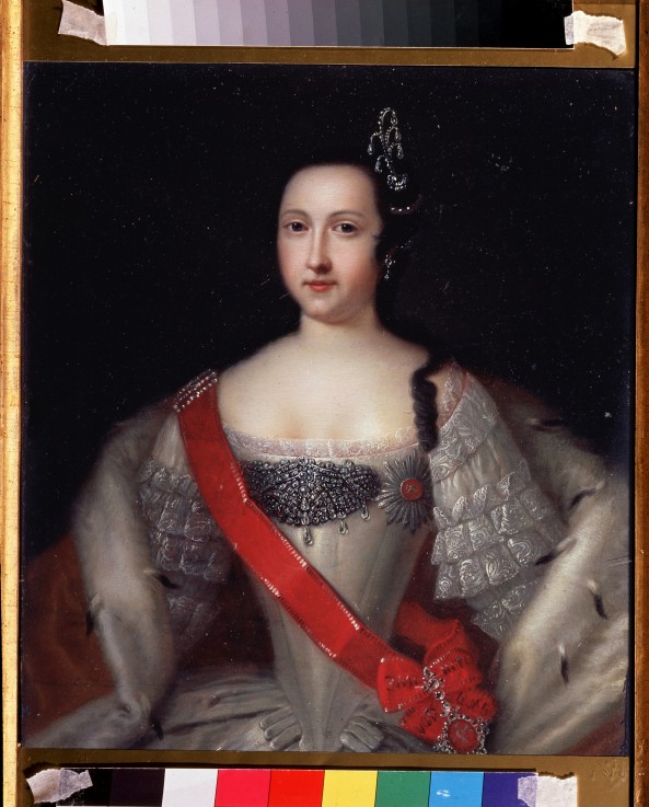 Porträt der Prinzessin Anna Leopoldowna (1718-1746), Mutter des Zaren Iwan VI. von Louis Caravaque